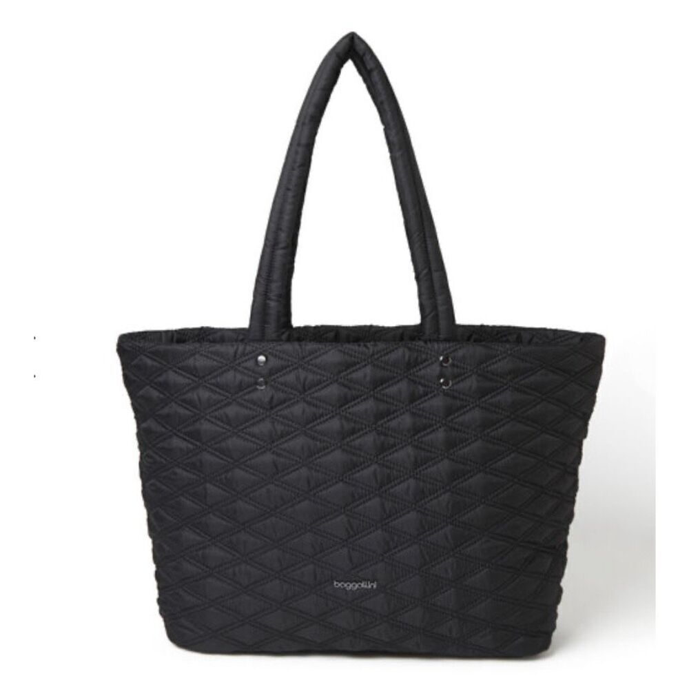 Baggalini Quilted Tote Bag black